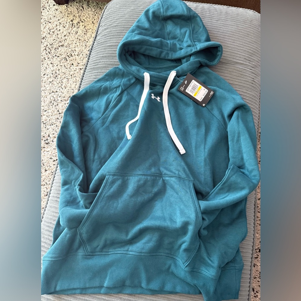 Under Armour Teal Hoodie with White Accents